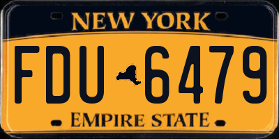 NY license plate FDU6479