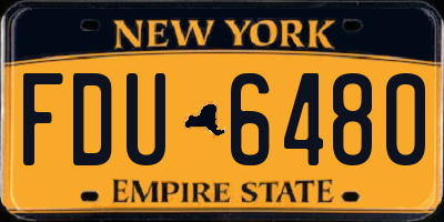 NY license plate FDU6480