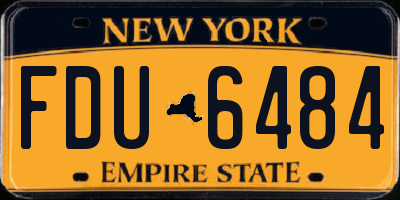 NY license plate FDU6484
