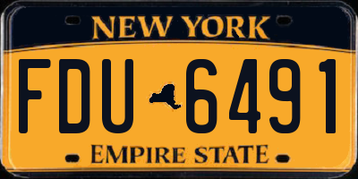 NY license plate FDU6491