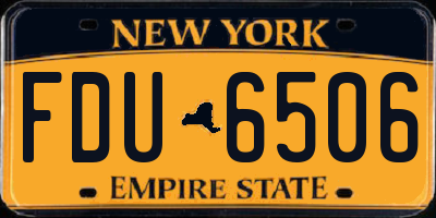 NY license plate FDU6506
