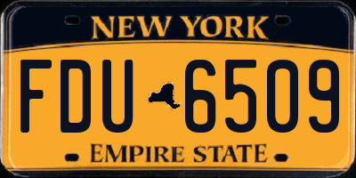 NY license plate FDU6509