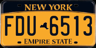 NY license plate FDU6513