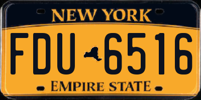 NY license plate FDU6516