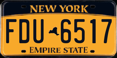 NY license plate FDU6517