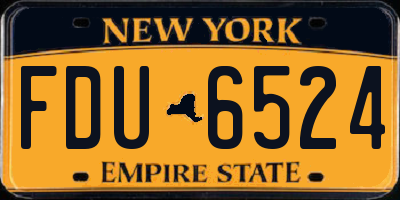 NY license plate FDU6524
