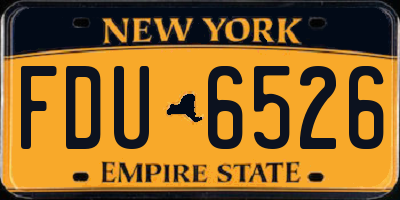 NY license plate FDU6526