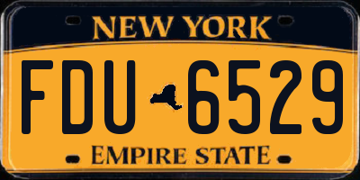 NY license plate FDU6529