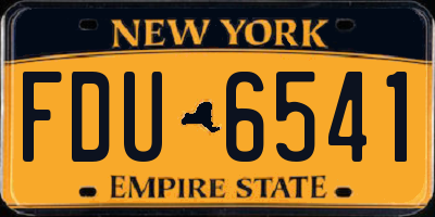 NY license plate FDU6541