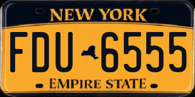 NY license plate FDU6555