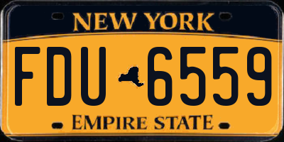 NY license plate FDU6559