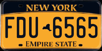 NY license plate FDU6565
