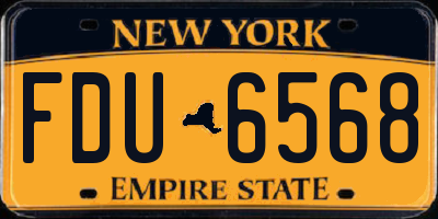 NY license plate FDU6568