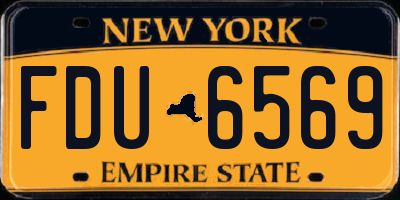 NY license plate FDU6569