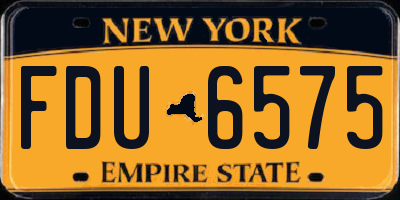NY license plate FDU6575