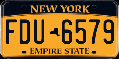 NY license plate FDU6579