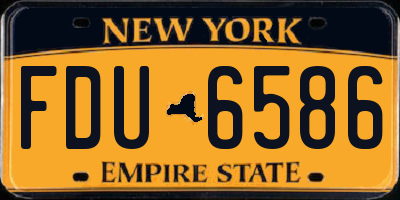 NY license plate FDU6586