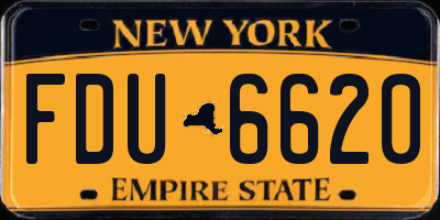 NY license plate FDU6620
