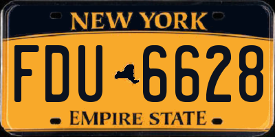 NY license plate FDU6628