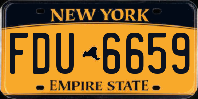 NY license plate FDU6659