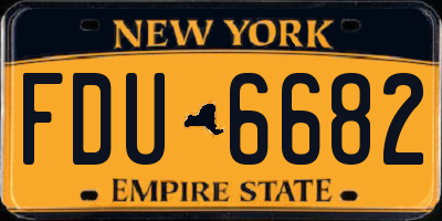 NY license plate FDU6682