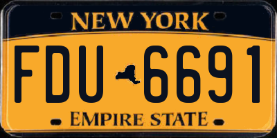 NY license plate FDU6691