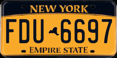 NY license plate FDU6697