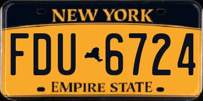 NY license plate FDU6724