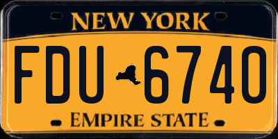 NY license plate FDU6740