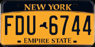 NY license plate FDU6744