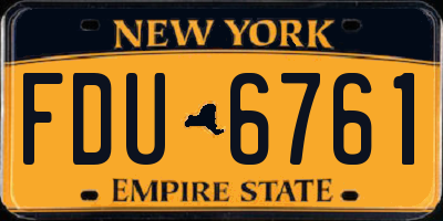 NY license plate FDU6761