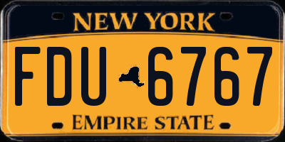NY license plate FDU6767