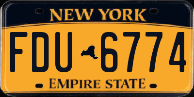 NY license plate FDU6774