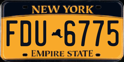 NY license plate FDU6775