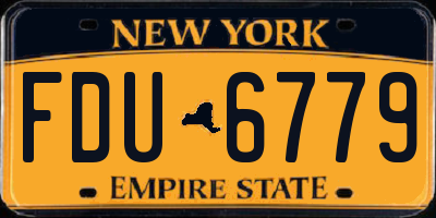 NY license plate FDU6779