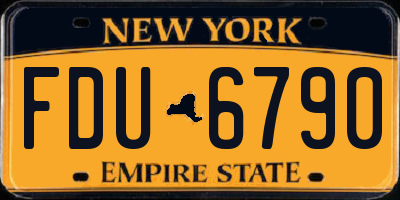 NY license plate FDU6790