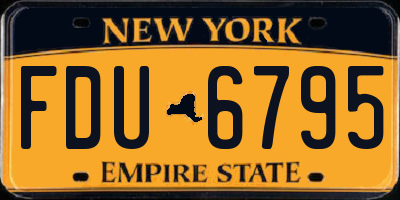 NY license plate FDU6795