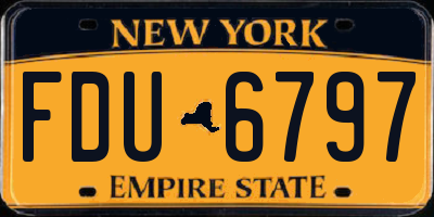 NY license plate FDU6797
