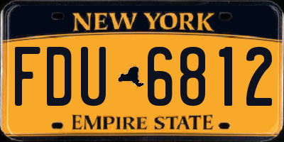 NY license plate FDU6812
