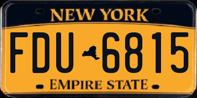 NY license plate FDU6815