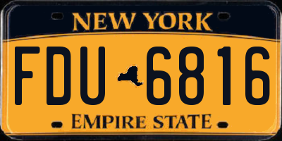 NY license plate FDU6816