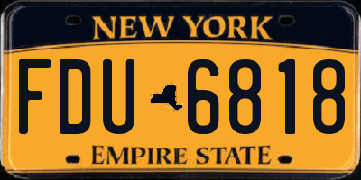 NY license plate FDU6818