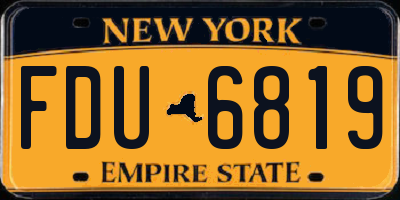 NY license plate FDU6819