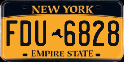 NY license plate FDU6828