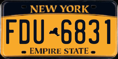 NY license plate FDU6831