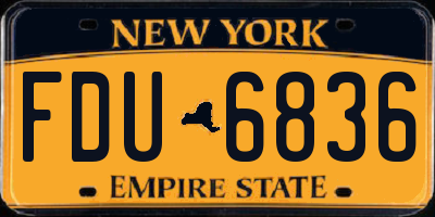 NY license plate FDU6836