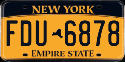 NY license plate FDU6878