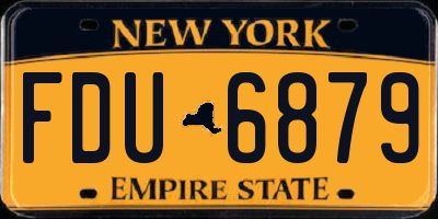 NY license plate FDU6879