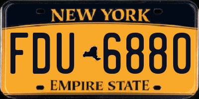 NY license plate FDU6880