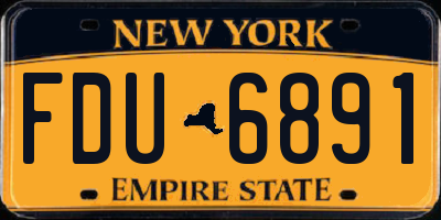 NY license plate FDU6891